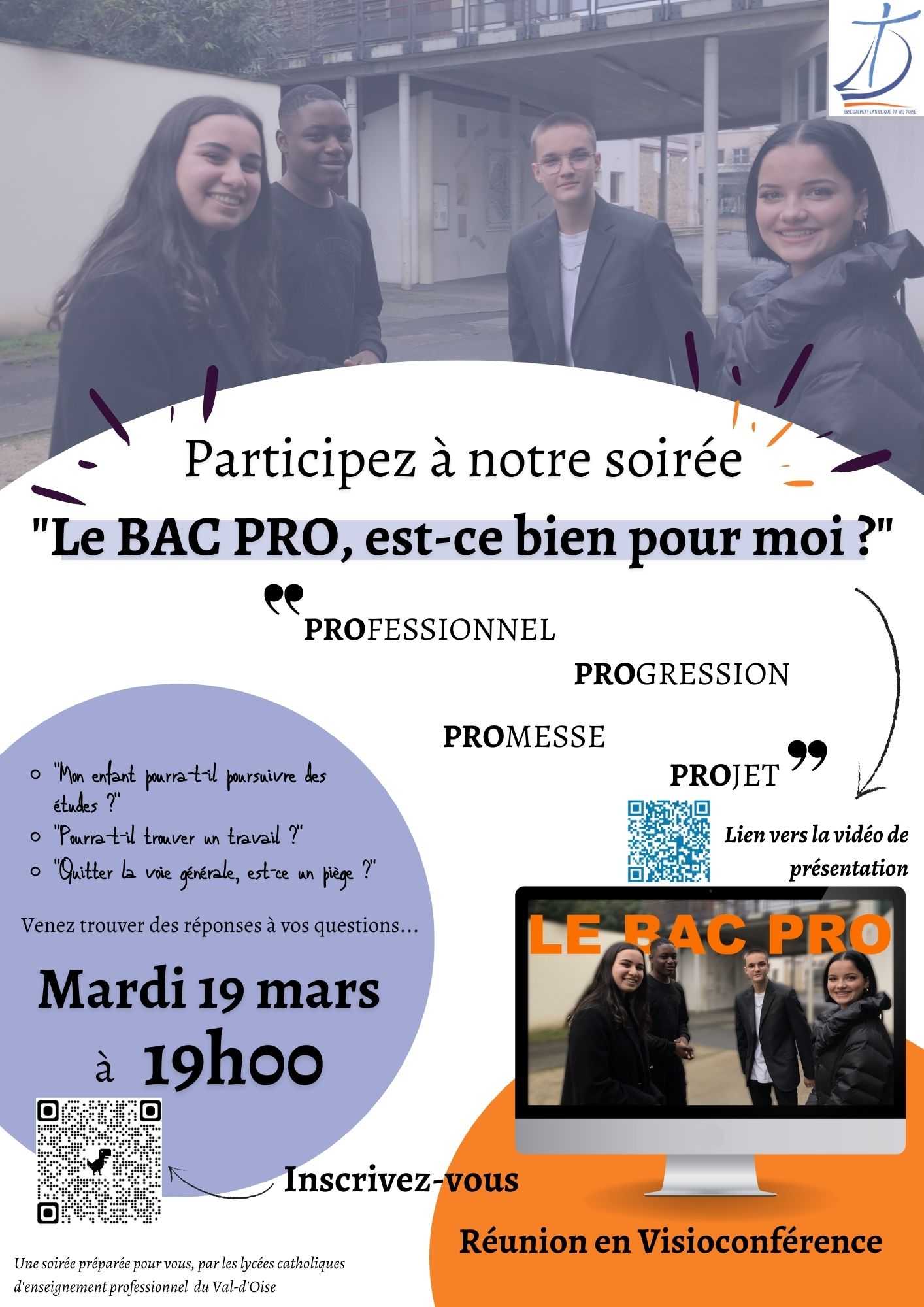 Participez a notre soiree Le BAC PRO pour moi pour toi en visioconference 1 - Soirée BAC PRO du 19 mars