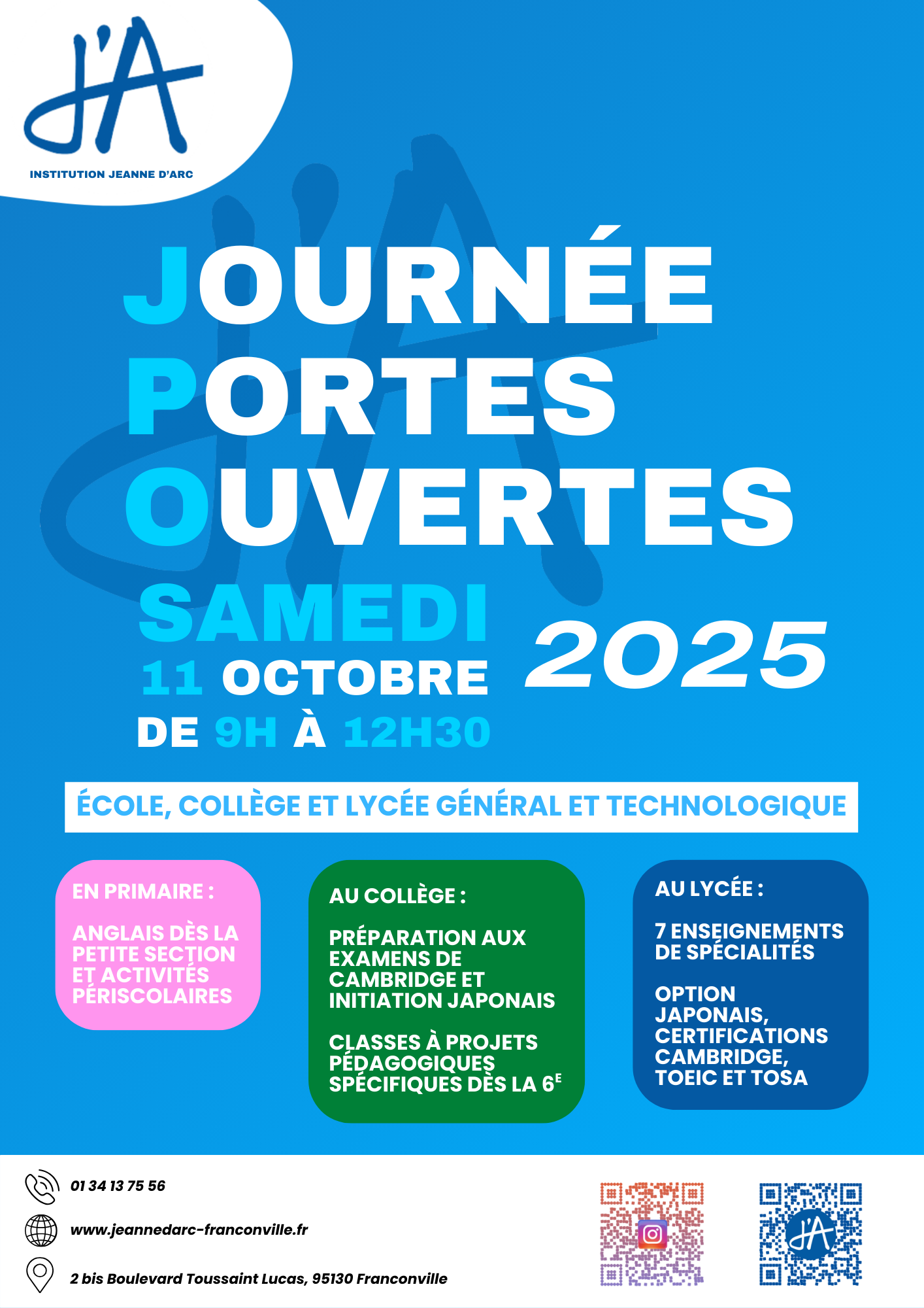 Affiche Portes Ouvertes 11 Octobre - Portes Ouvertes du 11 octobre